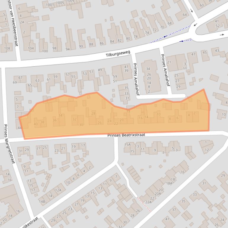 Kaart van postcodegebied 5061TP.