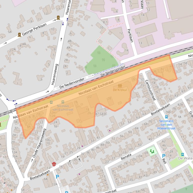 Kaart van postcodegebied 5061VT.