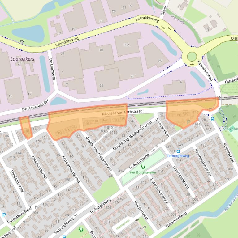 Kaart van postcodegebied 5061VW.
