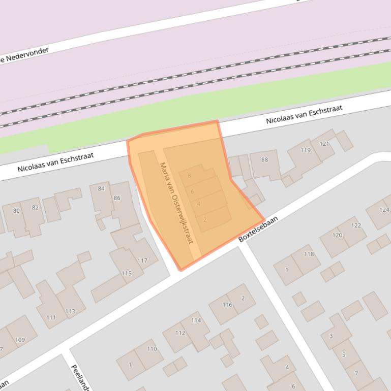 Kaart van postcodegebied 5061VZ.