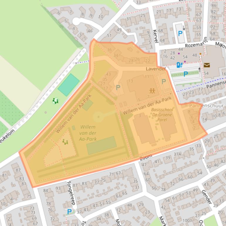 Kaart van postcodegebied 5061WB.