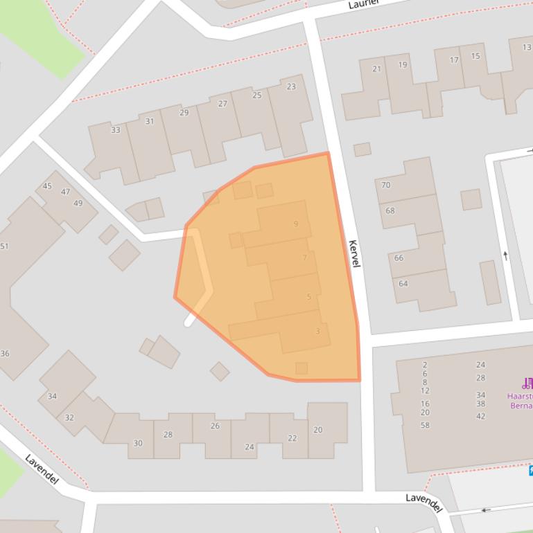 Kaart van postcodegebied 5061WG.