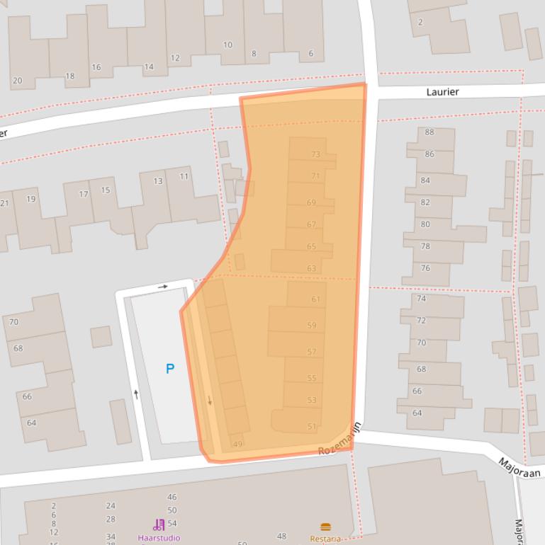 Kaart van postcodegebied 5061WJ.