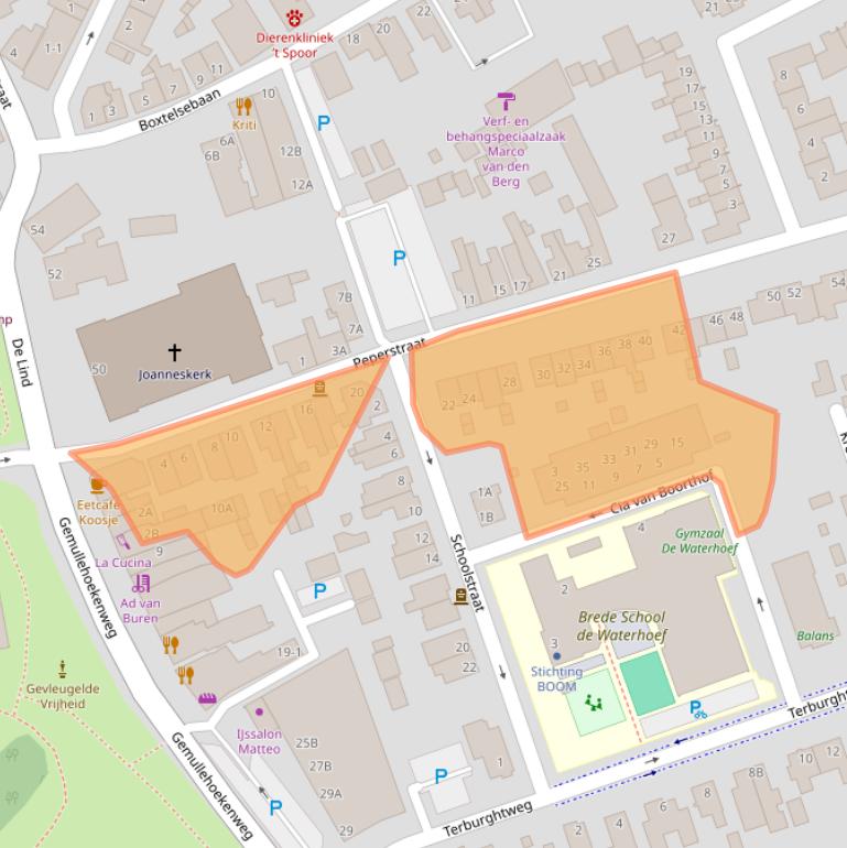 Kaart van postcodegebied 5061XC.