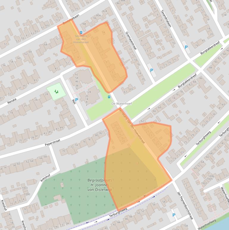 Kaart van postcodegebied 5061XE.
