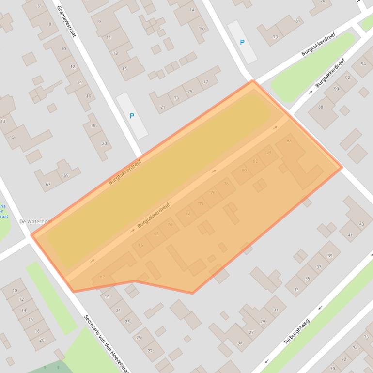 Kaart van postcodegebied 5061XJ.