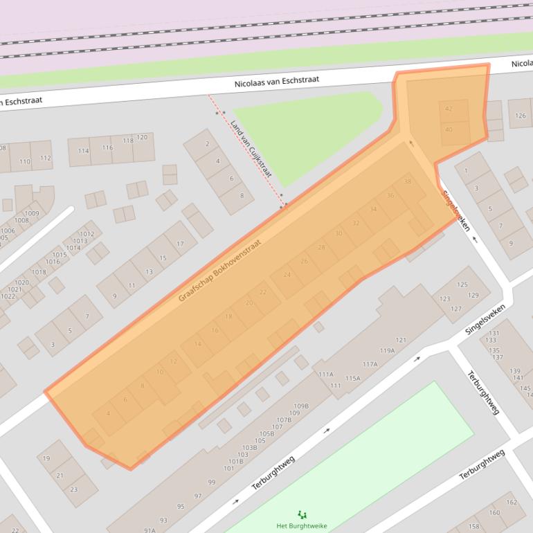Kaart van postcodegebied 5061XV.