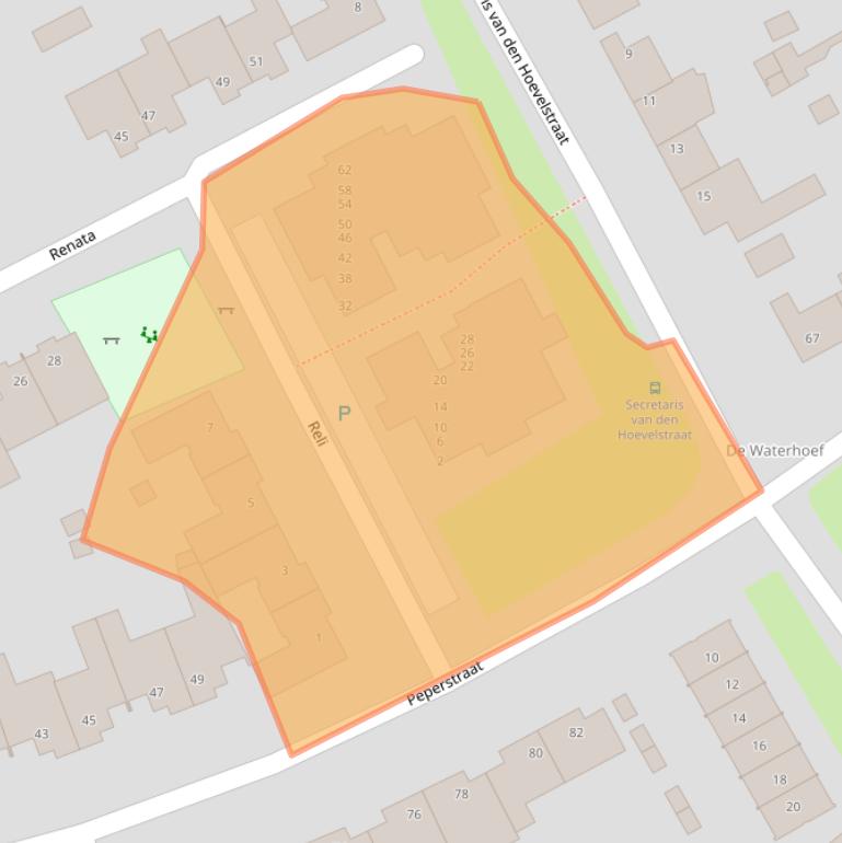 Kaart van postcodegebied 5061XZ.