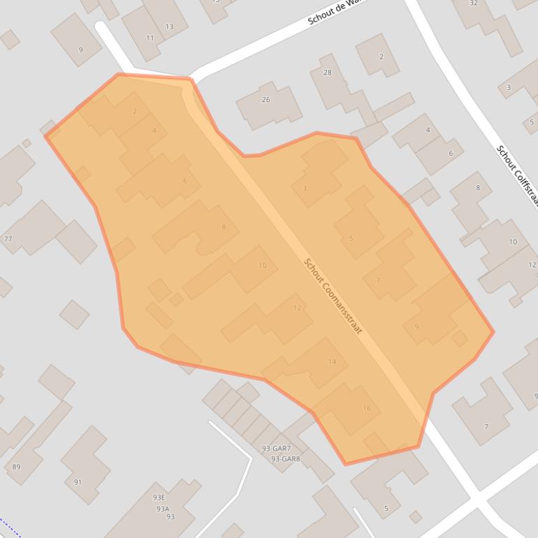 Kaart van postcodegebied 5062AX.