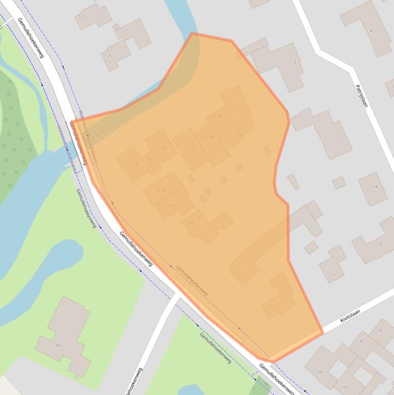 Kaart van postcodegebied 5062CC.