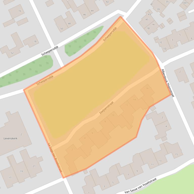 Kaart van postcodegebied 5062CW.