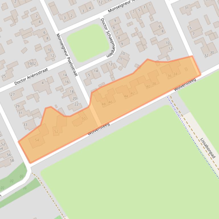 Kaart van postcodegebied 5062DG.