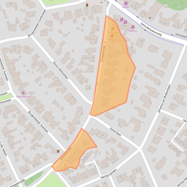 Kaart van postcodegebied 5062EA.