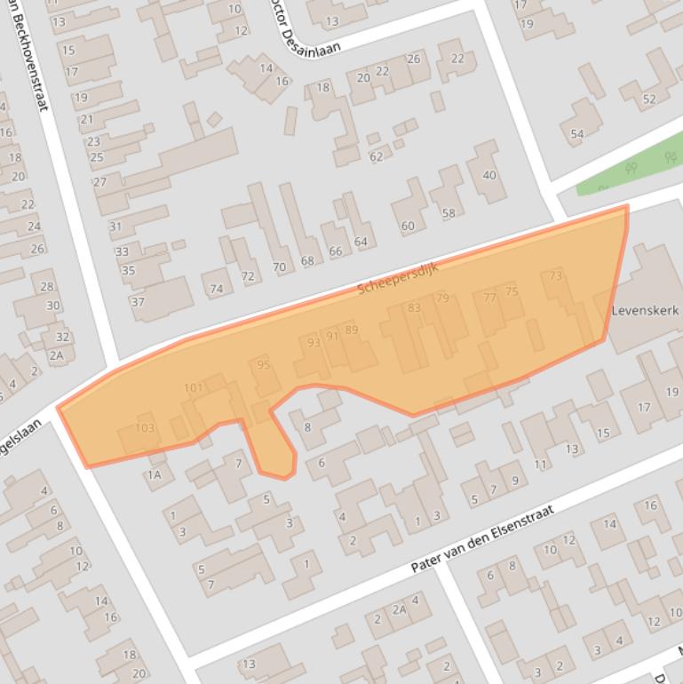 Kaart van postcodegebied 5062EB.