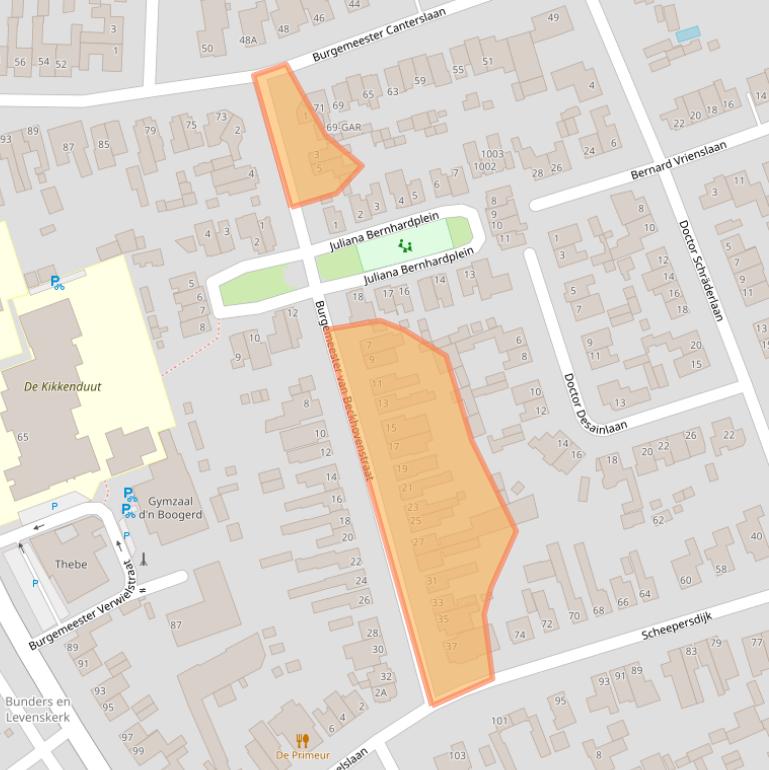 Kaart van postcodegebied 5062EE.