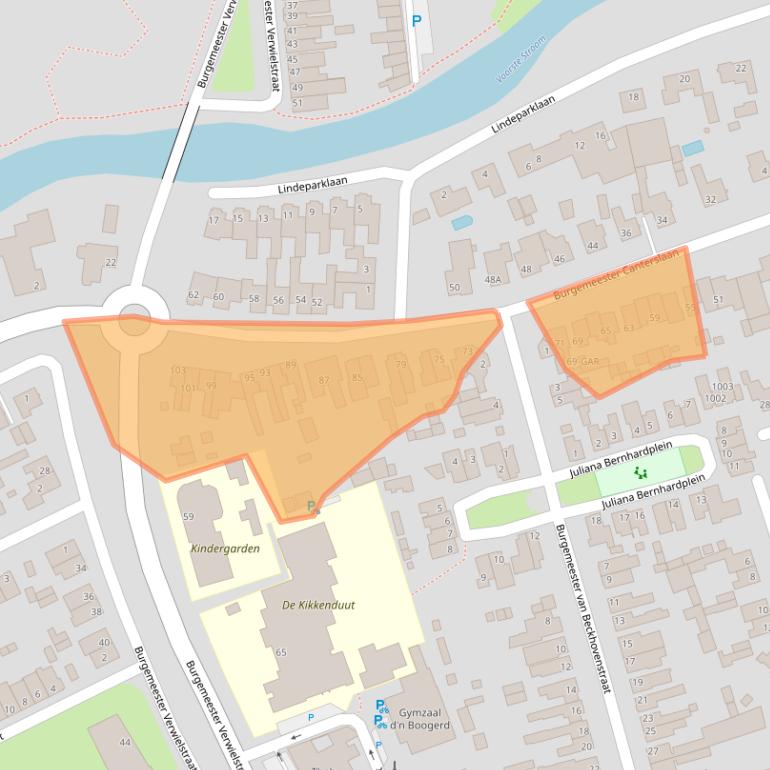 Kaart van postcodegebied 5062ET.