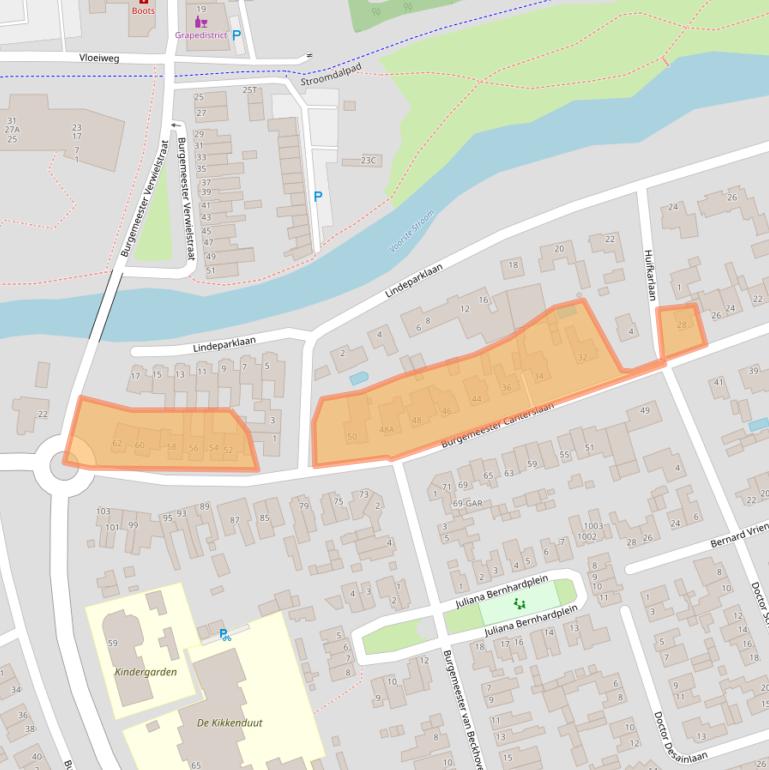 Kaart van postcodegebied 5062EW.