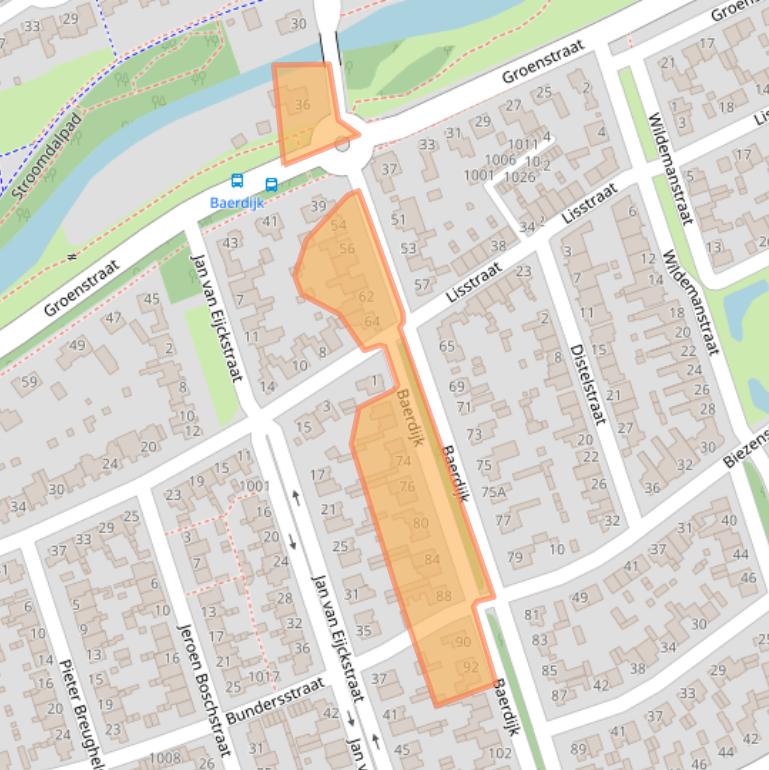 Kaart van postcodegebied 5062HT.