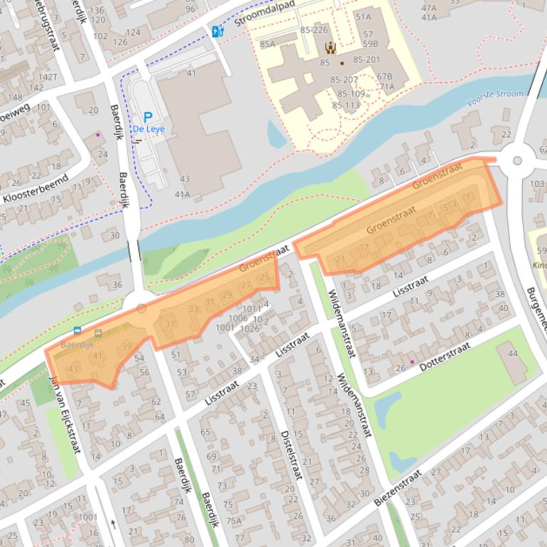 Kaart van postcodegebied 5062NA.