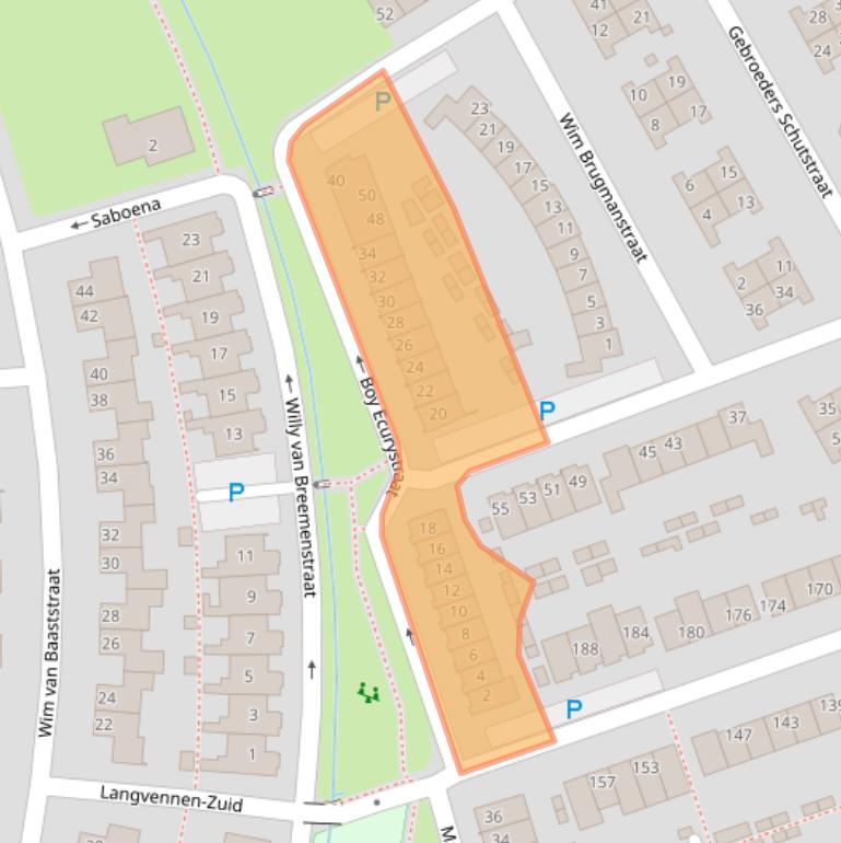 Kaart van postcodegebied 5063AS.