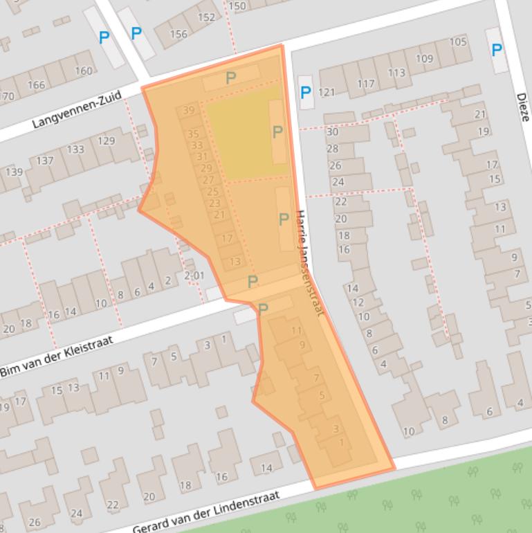 Kaart van postcodegebied 5063CE.