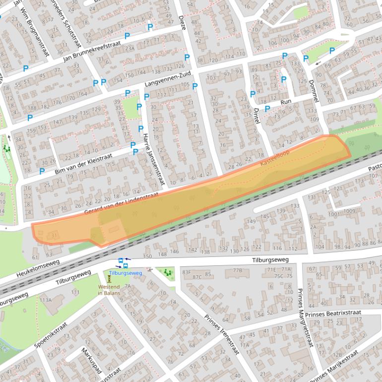 Kaart van postcodegebied 5063CJ.