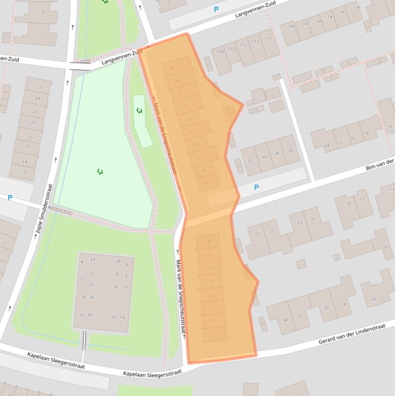 Kaart van postcodegebied 5063CL.