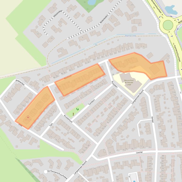 Kaart van postcodegebied 5063EB.