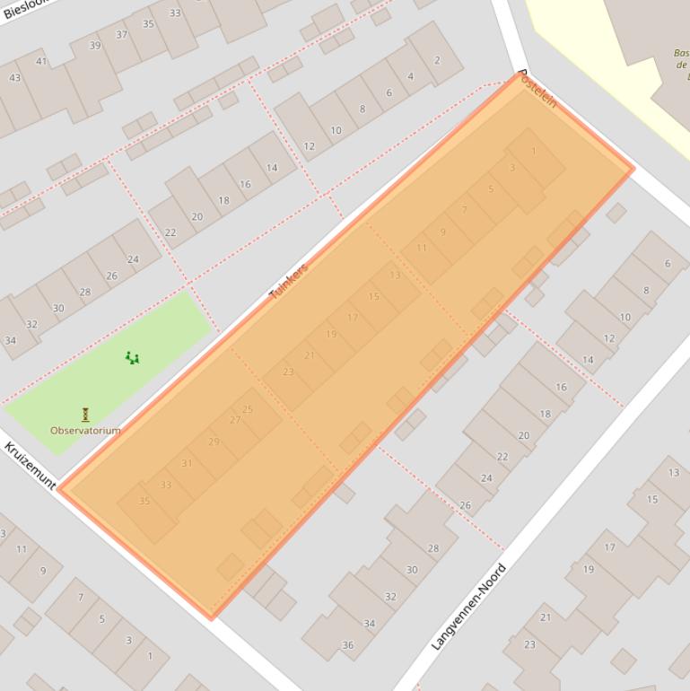 Kaart van postcodegebied 5063ED.