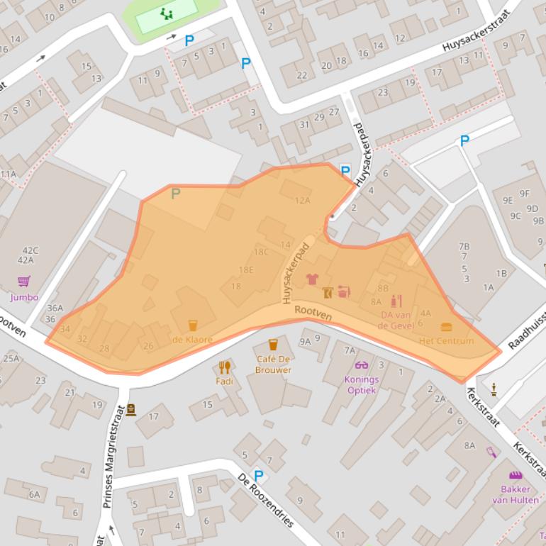 Kaart van postcodegebied 5066AW.