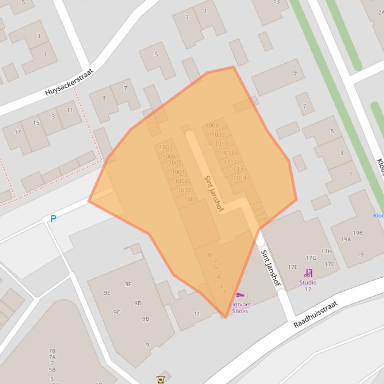 Kaart van postcodegebied 5066AZ.