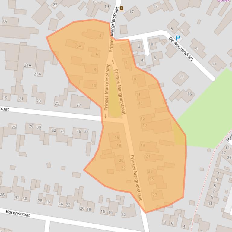 Kaart van postcodegebied 5066BA.