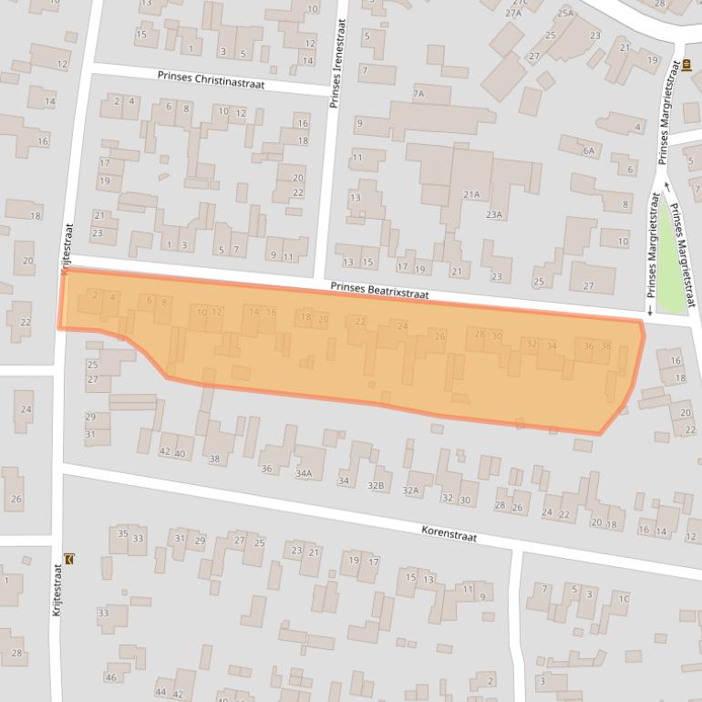 Kaart van postcodegebied 5066BC.