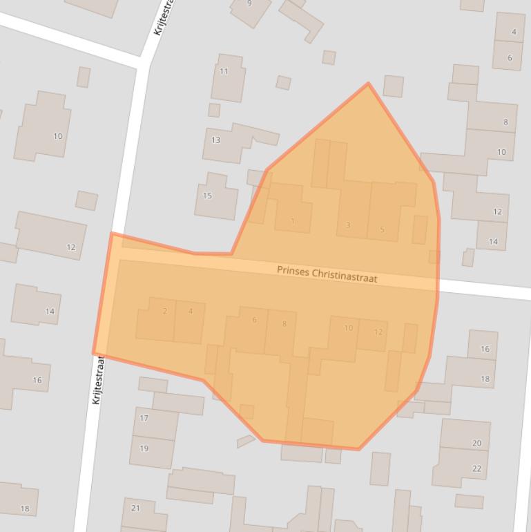 Kaart van postcodegebied 5066BE.