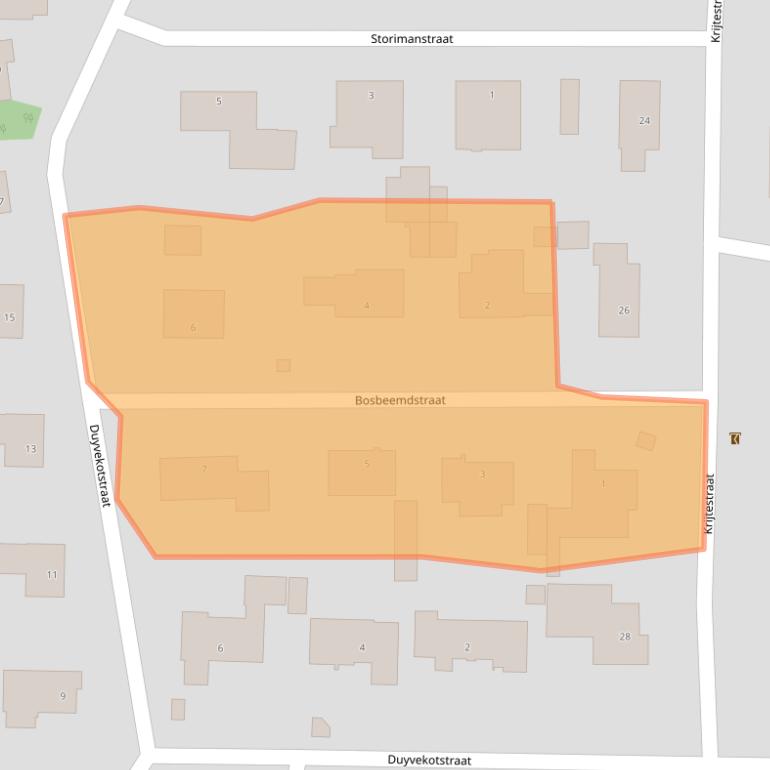 Kaart van postcodegebied 5066BN.