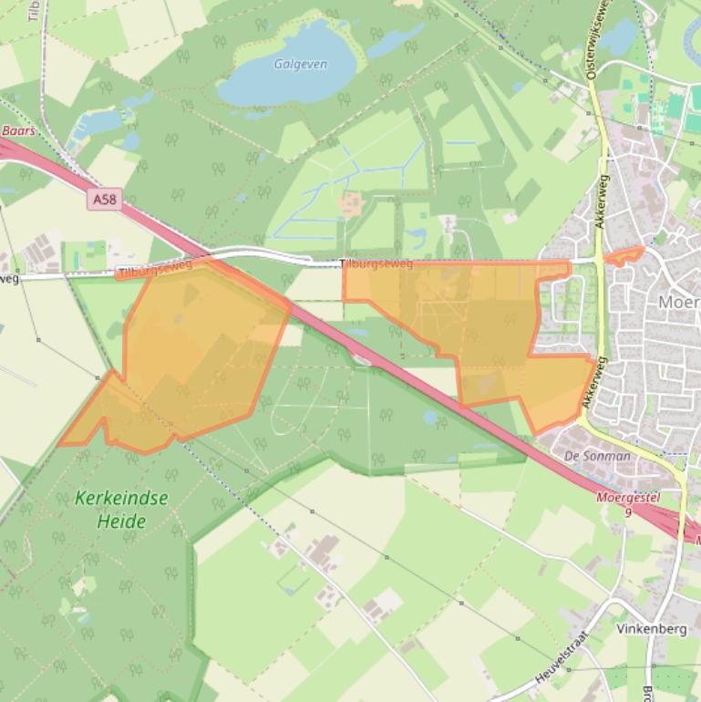 Kaart van postcodegebied 5066BT.
