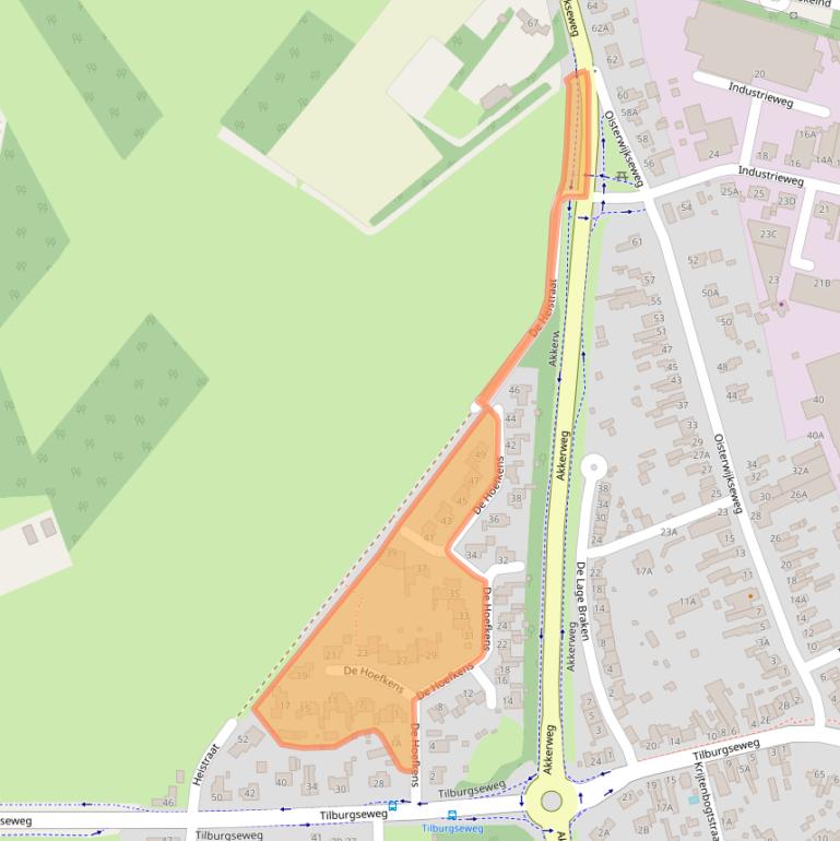 Kaart van postcodegebied 5066BX.