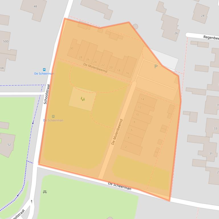 Kaart van postcodegebied 5066DZ.