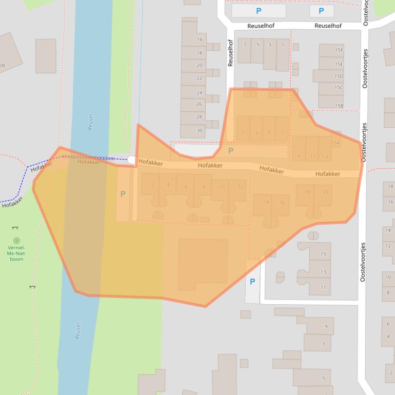 Kaart van postcodegebied 5066MA.