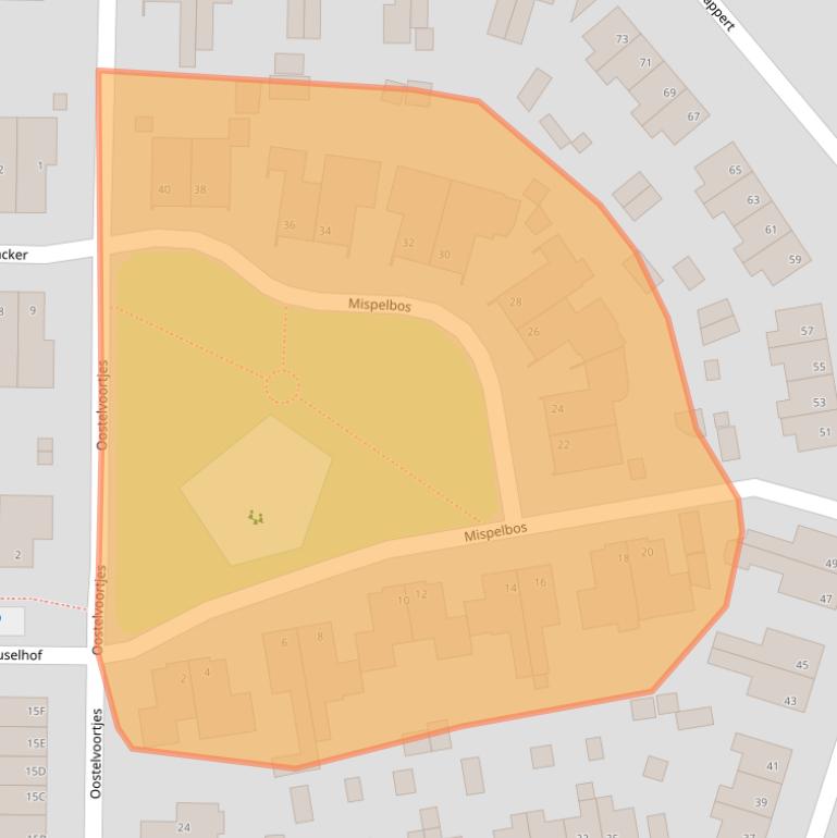 Kaart van postcodegebied 5066MB.