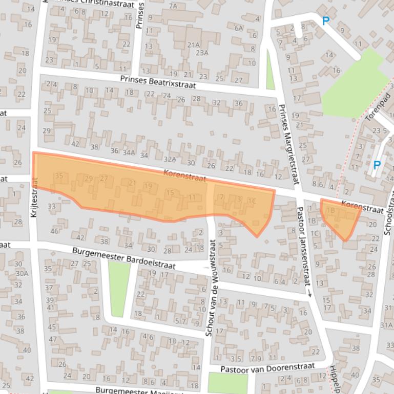 Kaart van postcodegebied 5066VA.