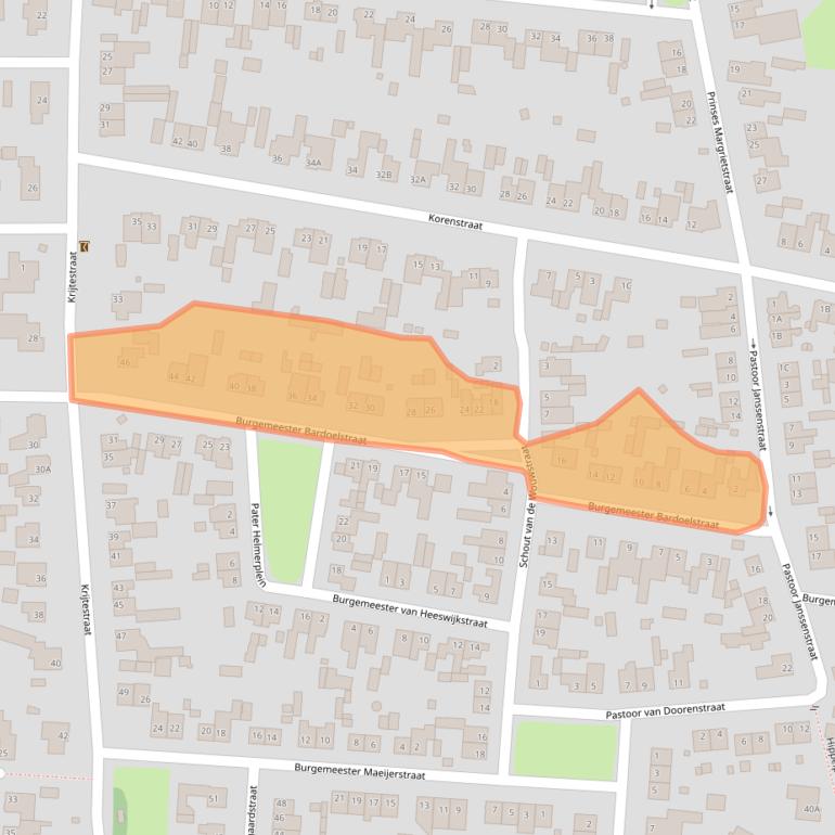 Kaart van postcodegebied 5066VE.