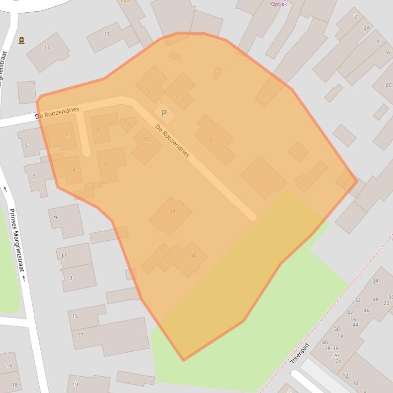 Kaart van postcodegebied 5066VP.