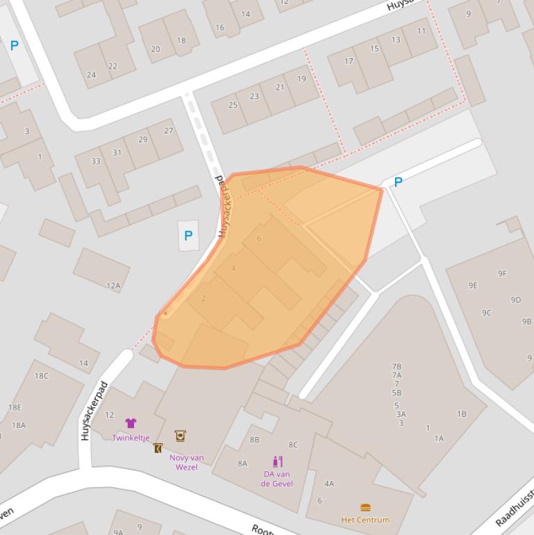 Kaart van postcodegebied 5066WZ.