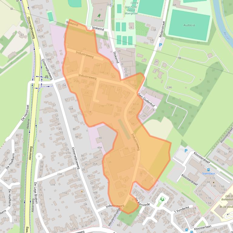 Kaart van postcodegebied 5066XJ.