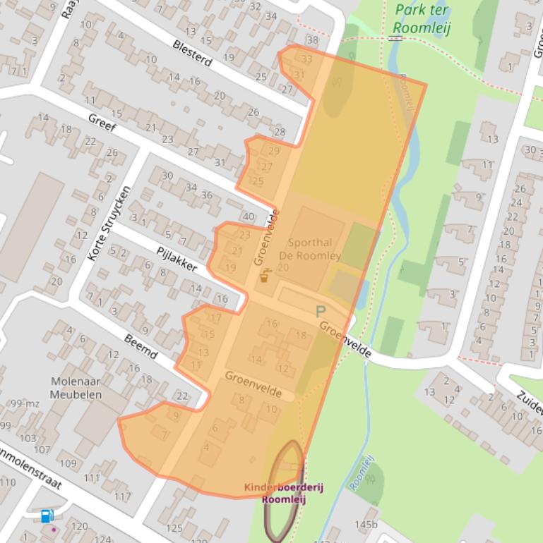 Kaart van postcodegebied 5071AJ.