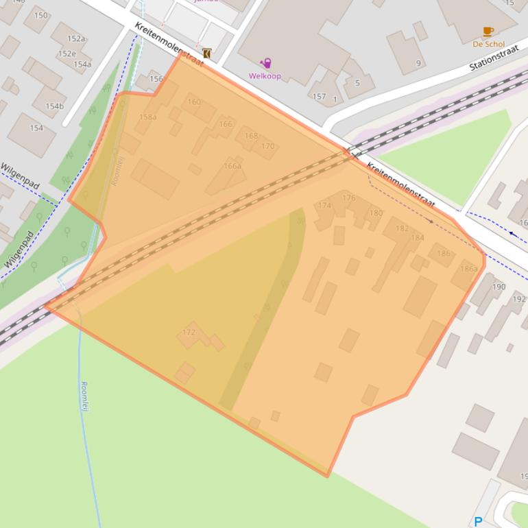 Kaart van postcodegebied 5071BK.