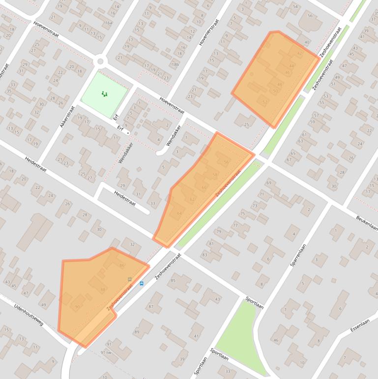 Kaart van postcodegebied 5071BR.