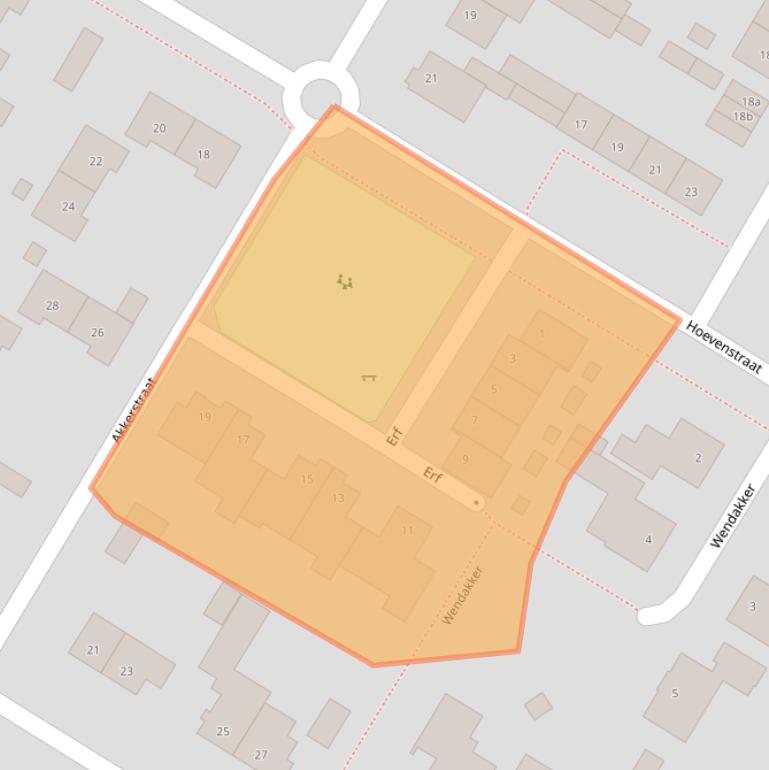 Kaart van postcodegebied 5071BW.