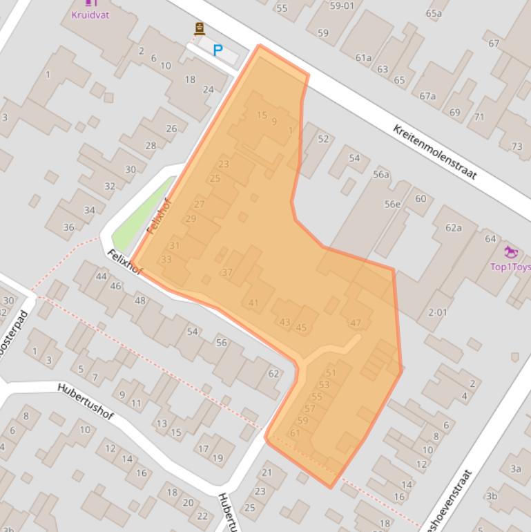 Kaart van postcodegebied 5071BX.